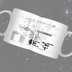 Starship Blueprint Enterprise A Themed Sci-Fi Themed Mug