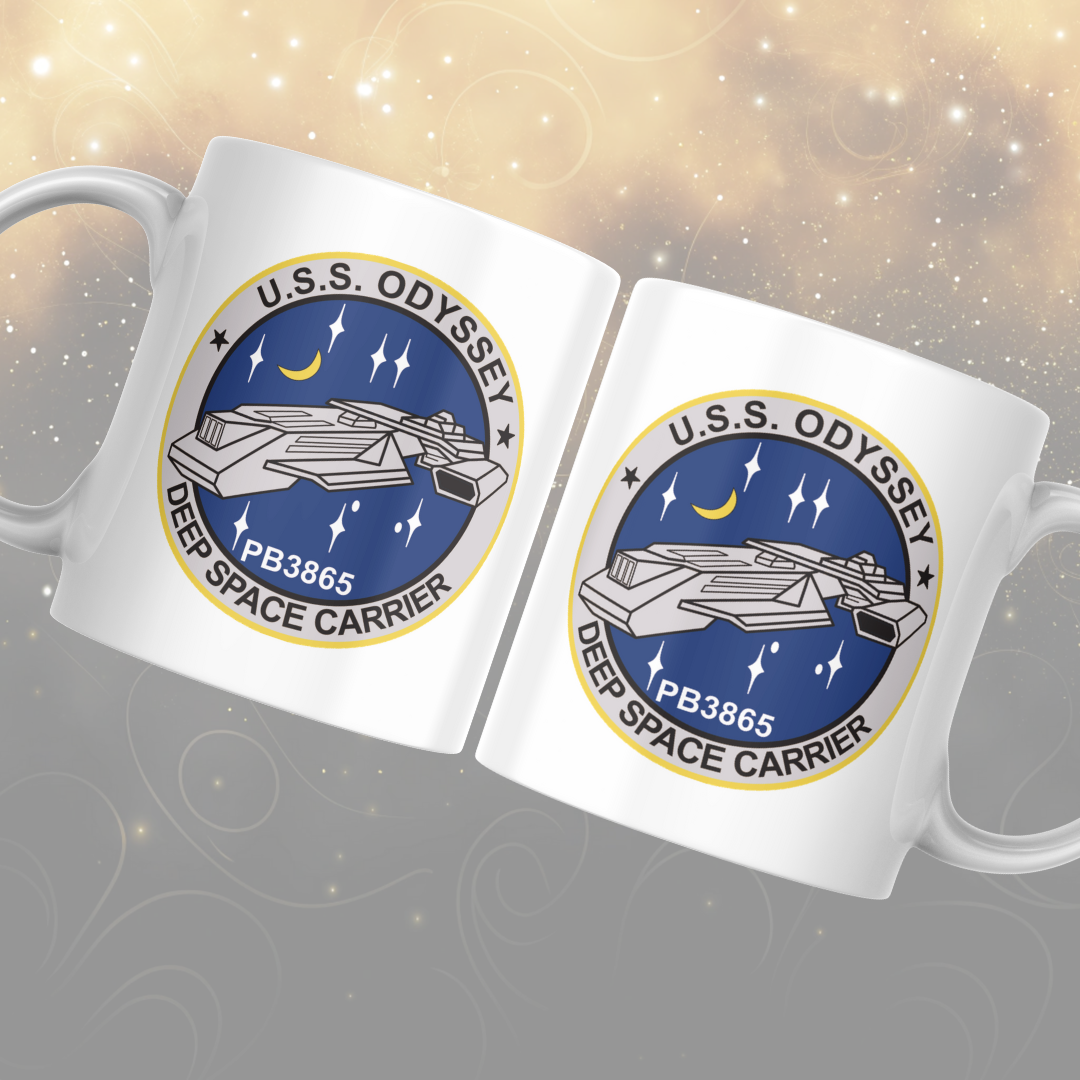 USS Odyssey Stargate Mug: Sci-Fi Themed Mug