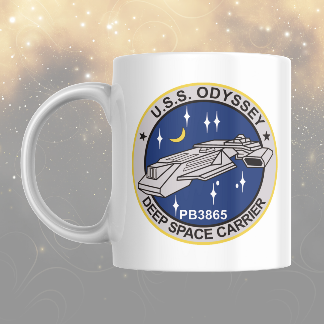 USS Odyssey Stargate Mug: Sci-Fi Themed Mug