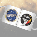 USS Odyssey & F-302 Stargate Mug: Sci-Fi Themed Mug