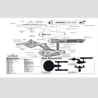 Starship Blueprint Enterprise A Themed Sci-Fi Themed Mug