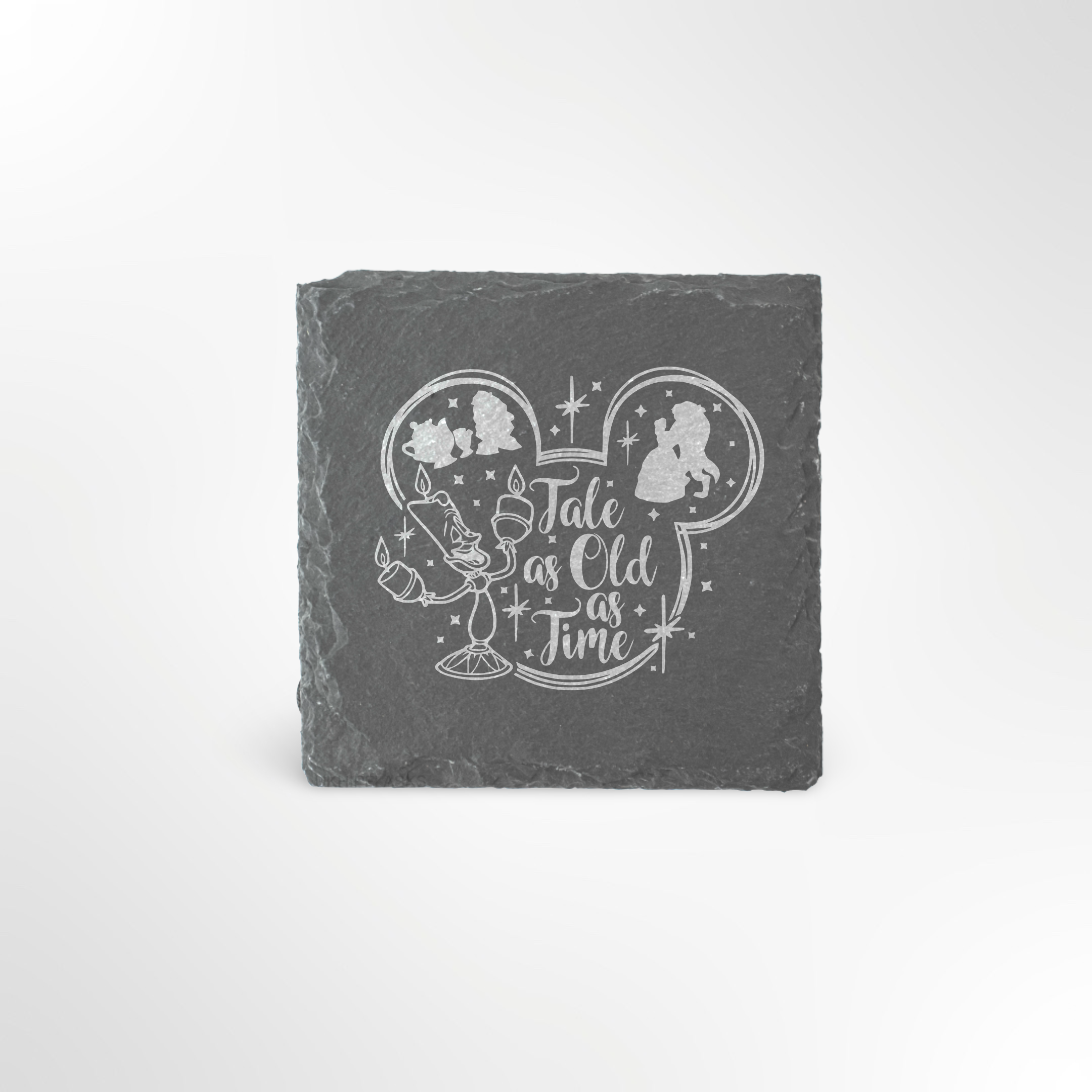 Beauty And The Beast Disney Head Themed Slate Placemat