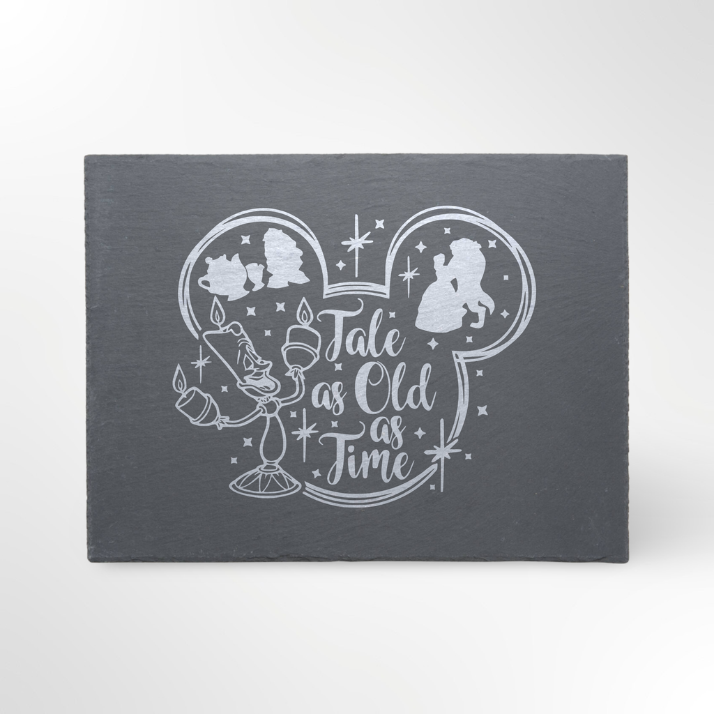 Beauty And The Beast Disney Head Themed Slate Placemat