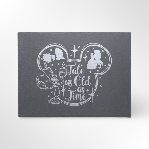 Beauty And The Beast Disney Head Themed Slate Placemat