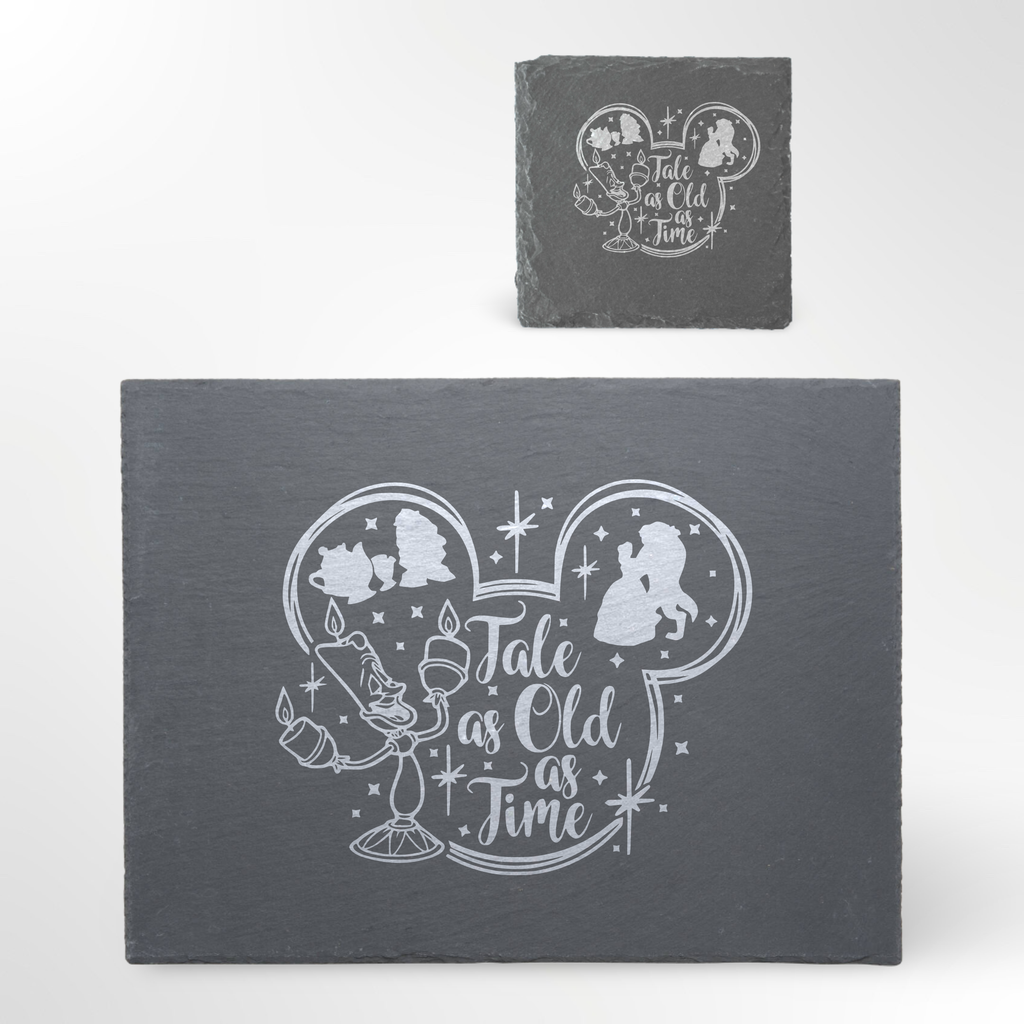 Beauty And The Beast Disney Head Themed Slate Placemat