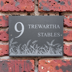 Cornfield Style Custom Slate House Sign