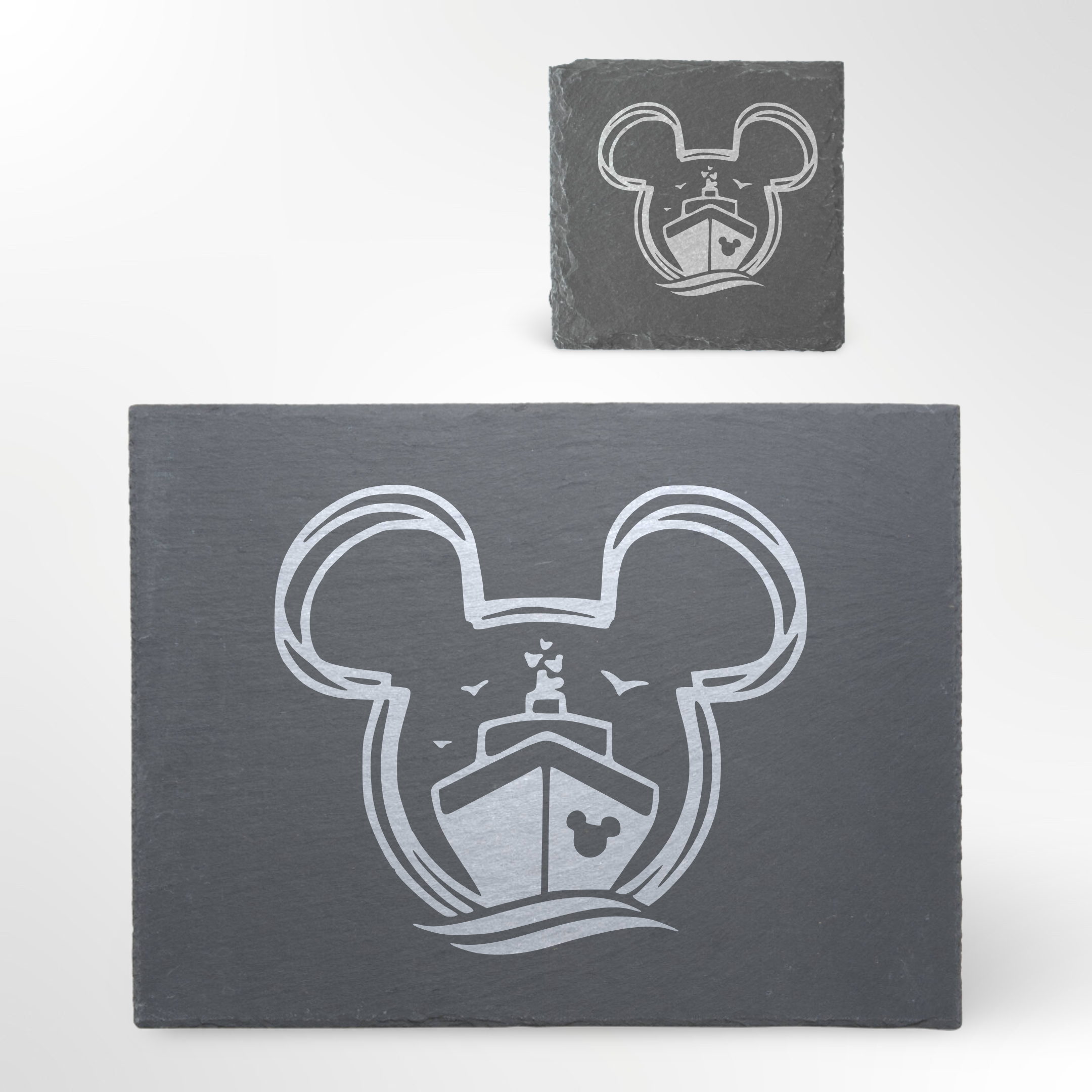 Mickey Mouse Boat Disney Head Themed Slate Placemat