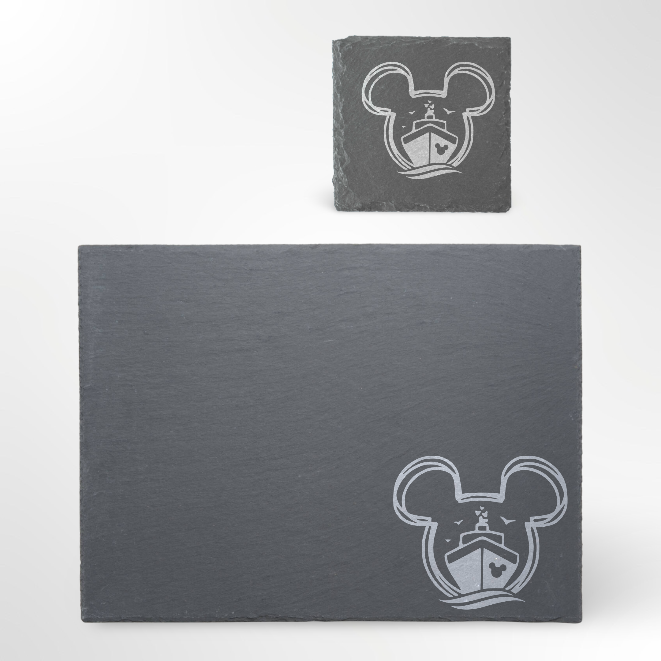 Mickey Mouse Boat Disney Head Themed Slate Placemat