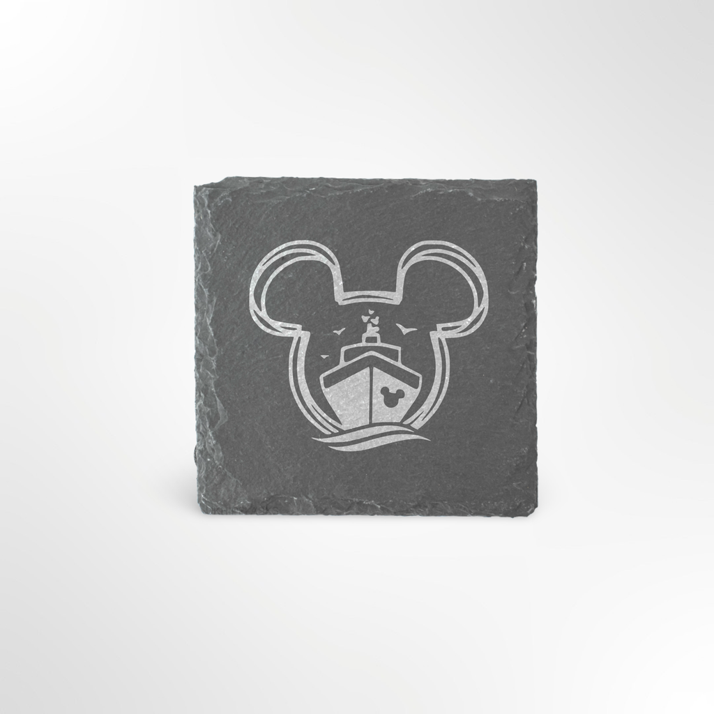 Mickey Mouse Boat Disney Head Themed Slate Placemat