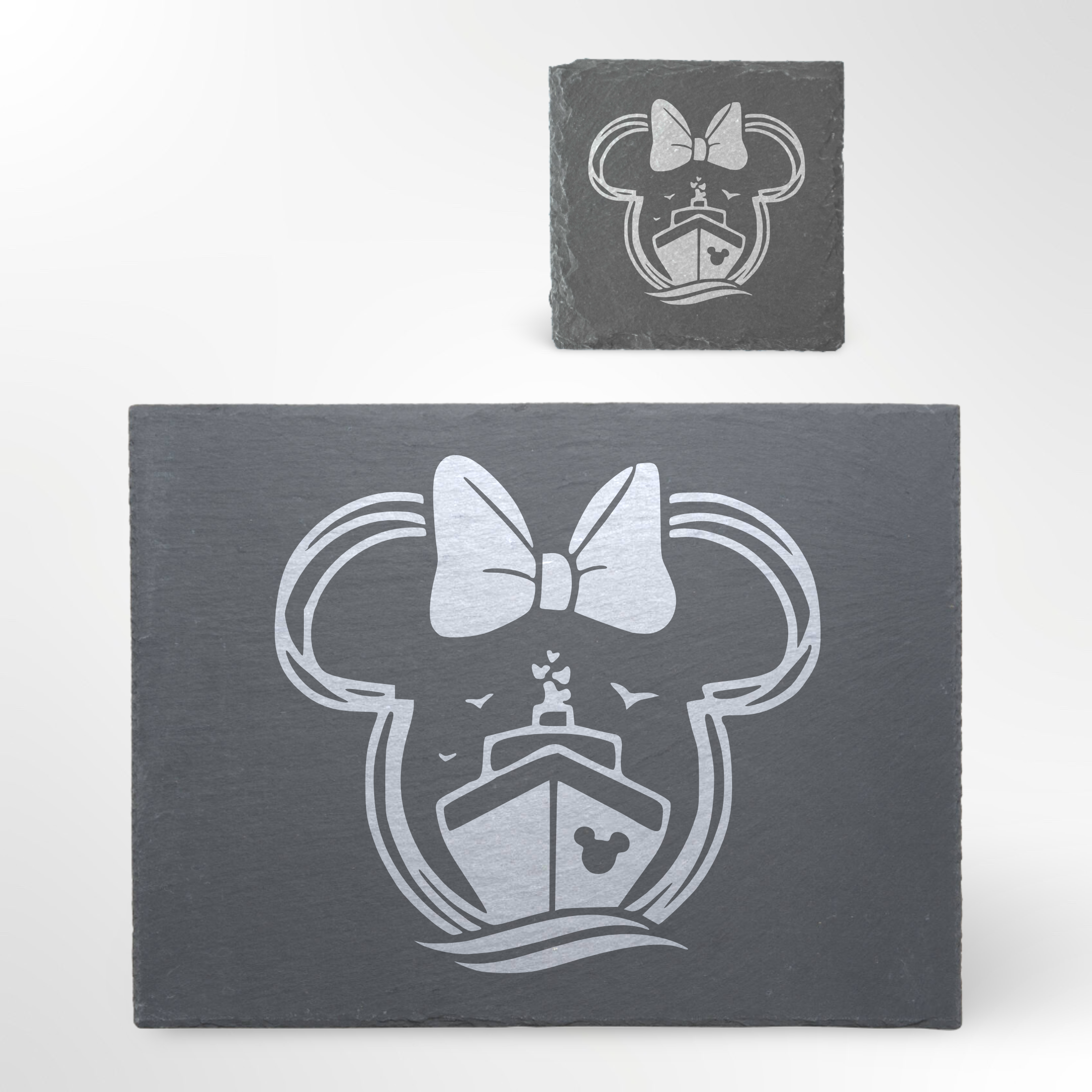 Minnie Mouse Boat Disney Head Themed Slate Placemat