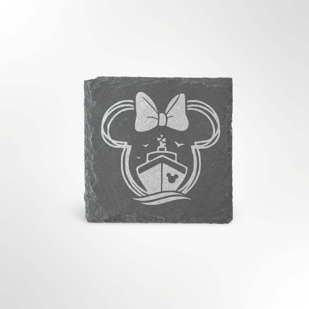 Minnie Mouse Boat Disney Head Themed Slate Placemat