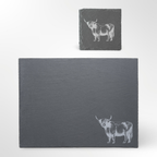 Highland Cow Themed Slate Placemat #2