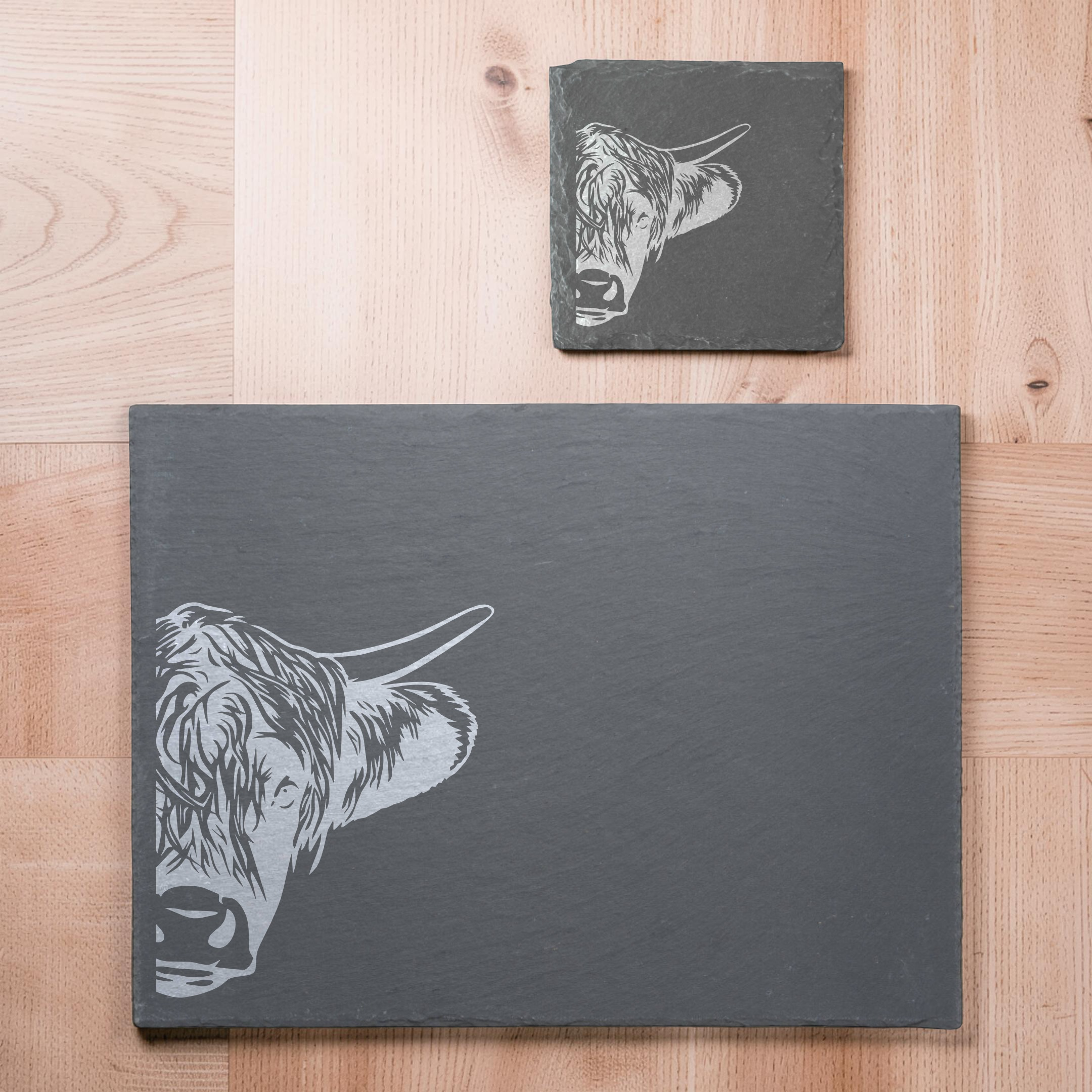 Highland Cow Themed Slate Placemat #3