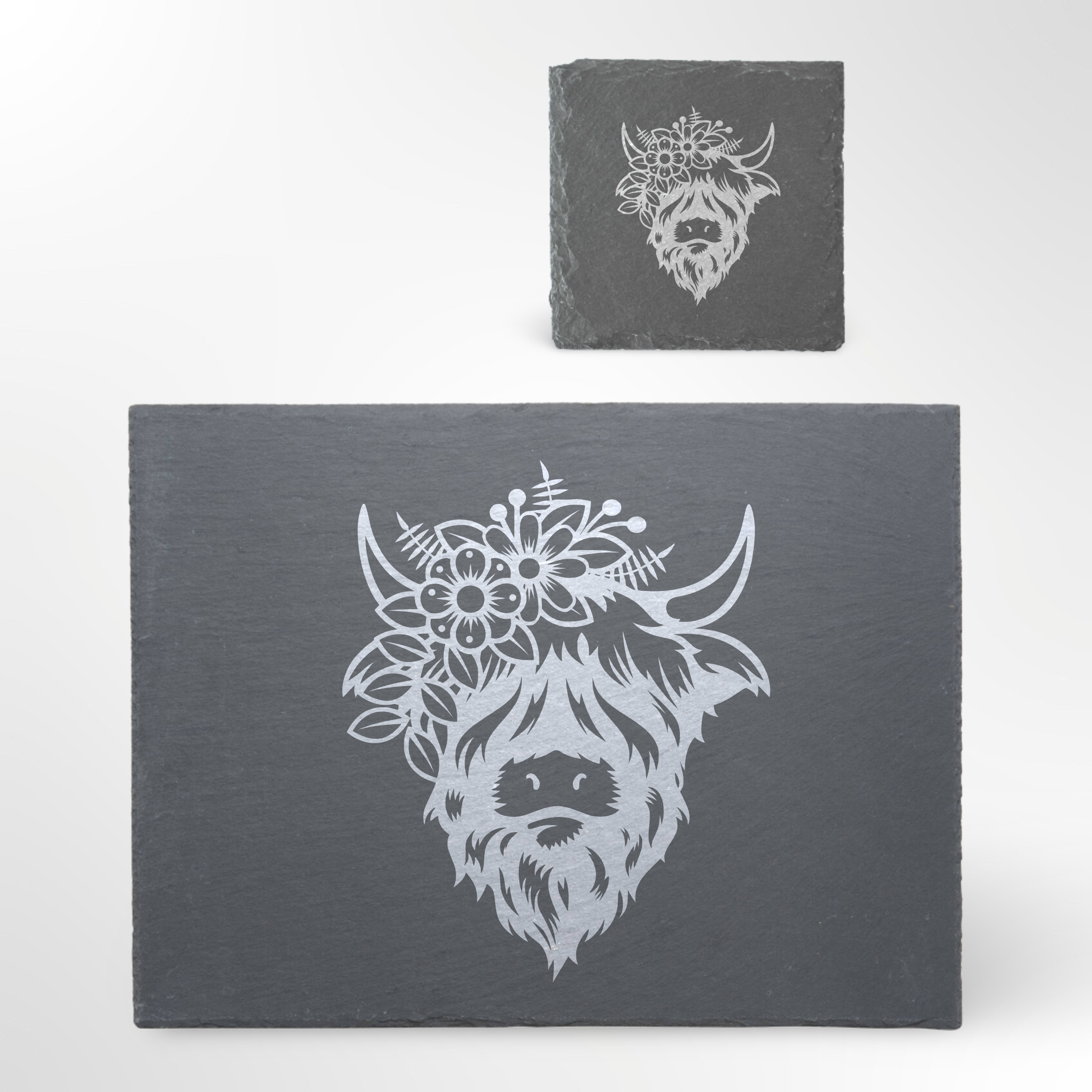 Highland Cow Themed Slate Placemat #1