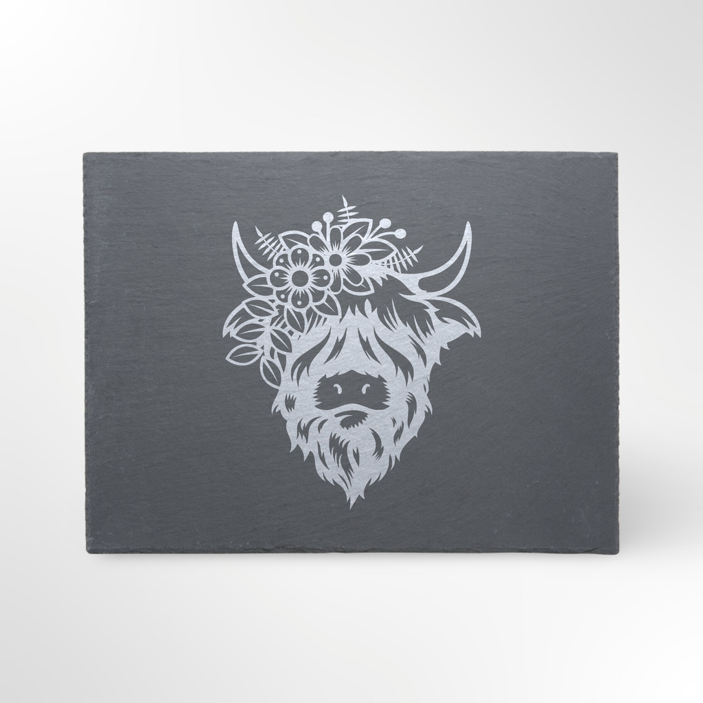 Highland Cow Themed Slate Placemat #1