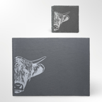 Highland Cow Themed Slate Placemat #3