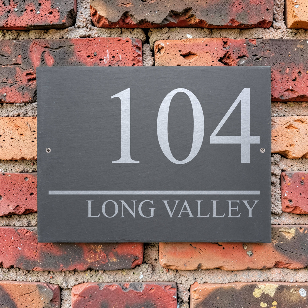 Long Valley Custom Slate House Sign