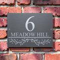 Meadow Hill Style Custom Slate House Sign