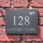 Nature Close Style Custom Slate House Sign