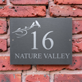 Nature Valley Style Custom Slate House Sign