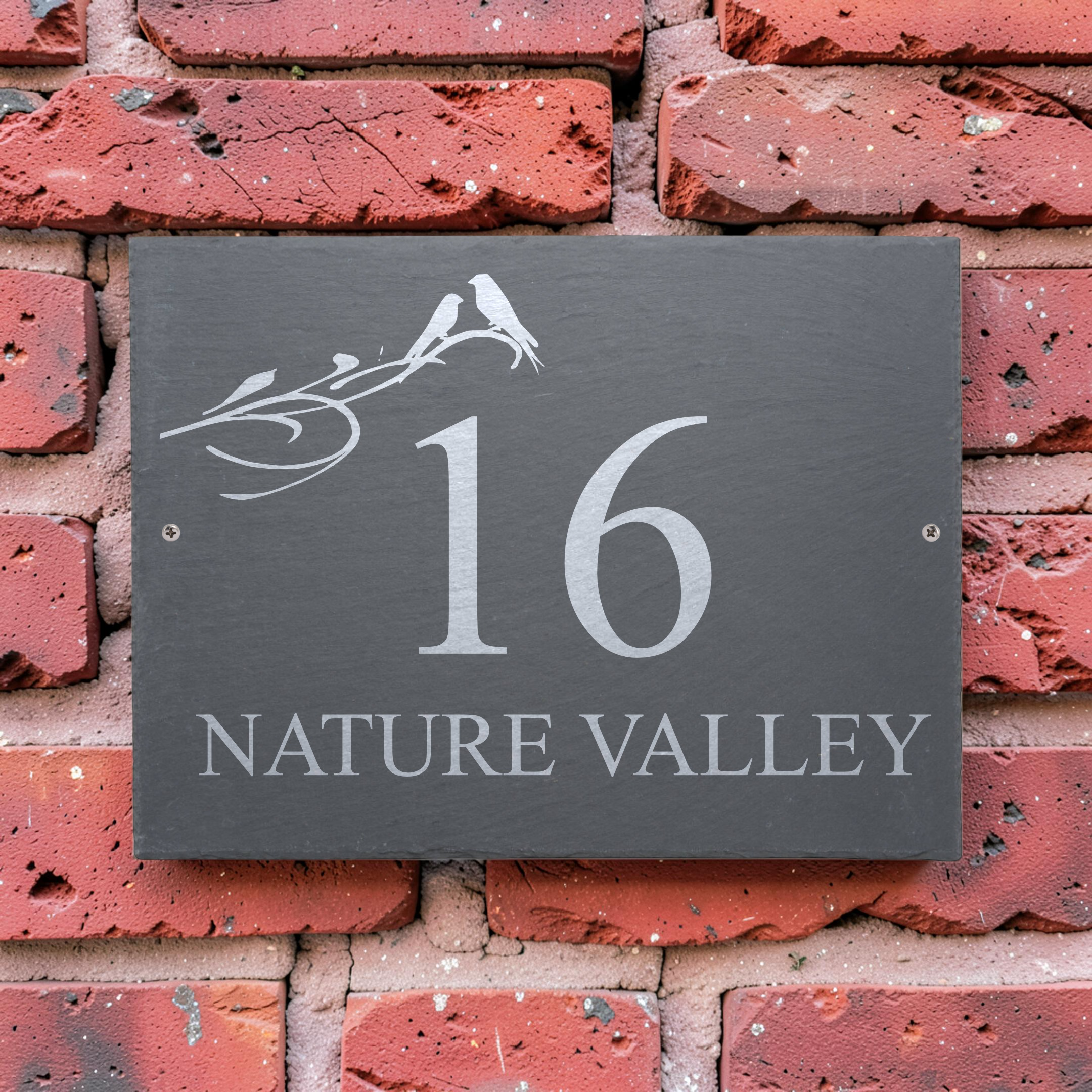Nature Valley Style Custom Slate House Sign
