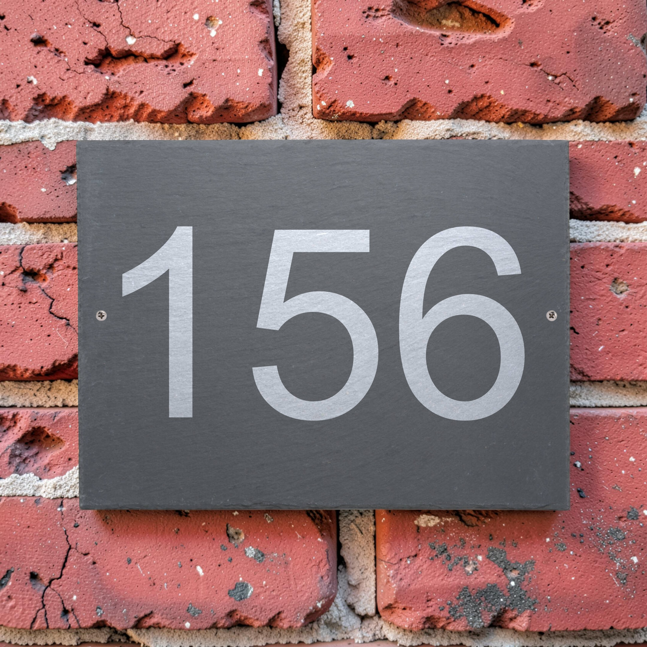 Number Style Custom Slate House Sign