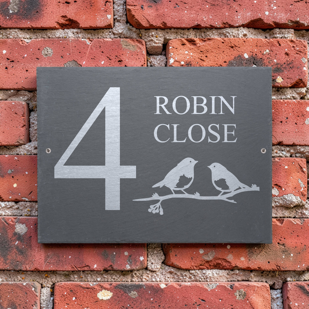 Robin Close Custom Slate House Sign