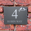 Robin Way Custom Slate House Sign