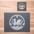 Welsh Dragon Circle Themed Slate Placemat