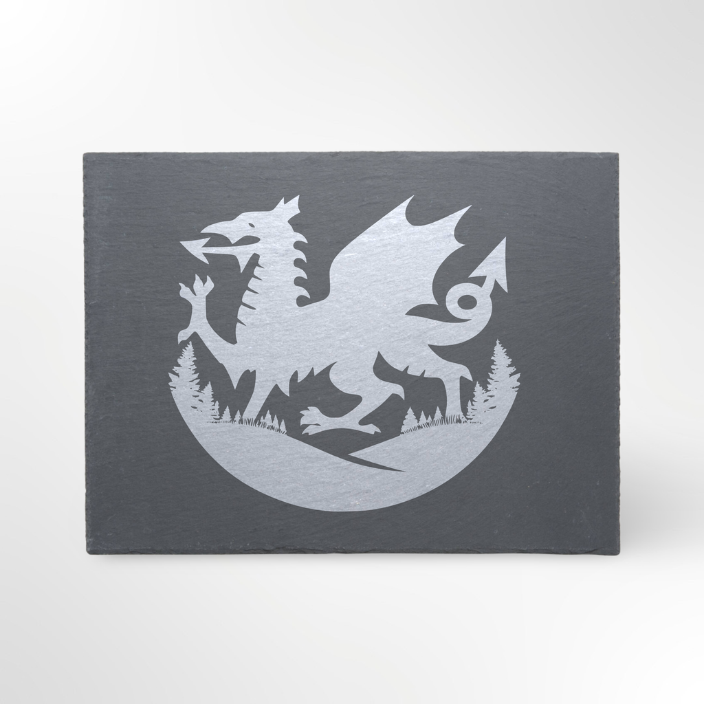 Welsh Dragon Forrest Themed Slate Placemat