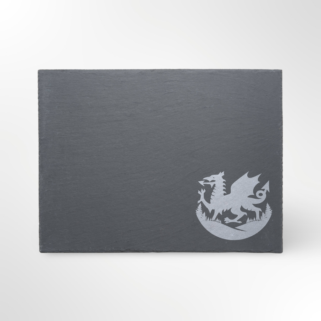 Welsh Dragon Forrest Themed Slate Placemat