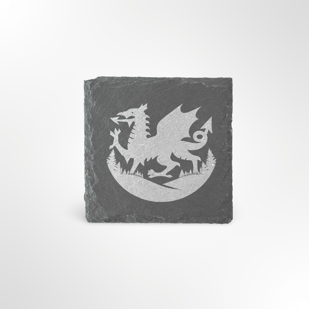 Welsh Dragon Forrest Themed Slate Placemat