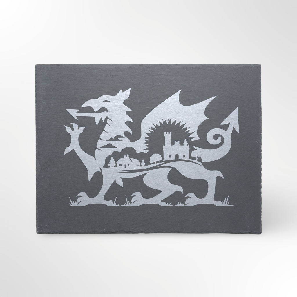 Welsh Dragon Village Themed Slate Placemat
