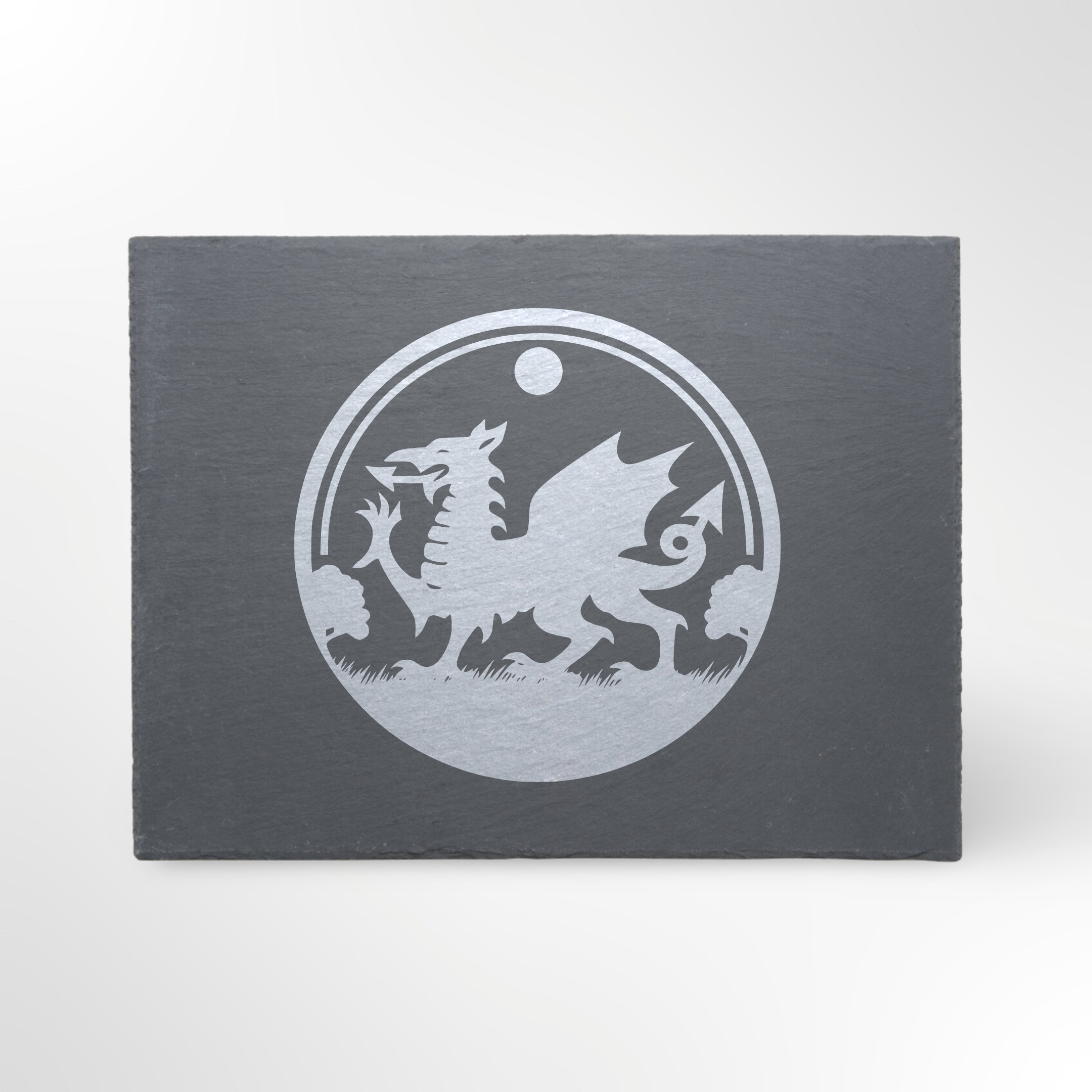 Welsh Dragon Circle Themed Slate Placemat