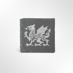 Welsh Dragon Floral Themed Slate Placemat
