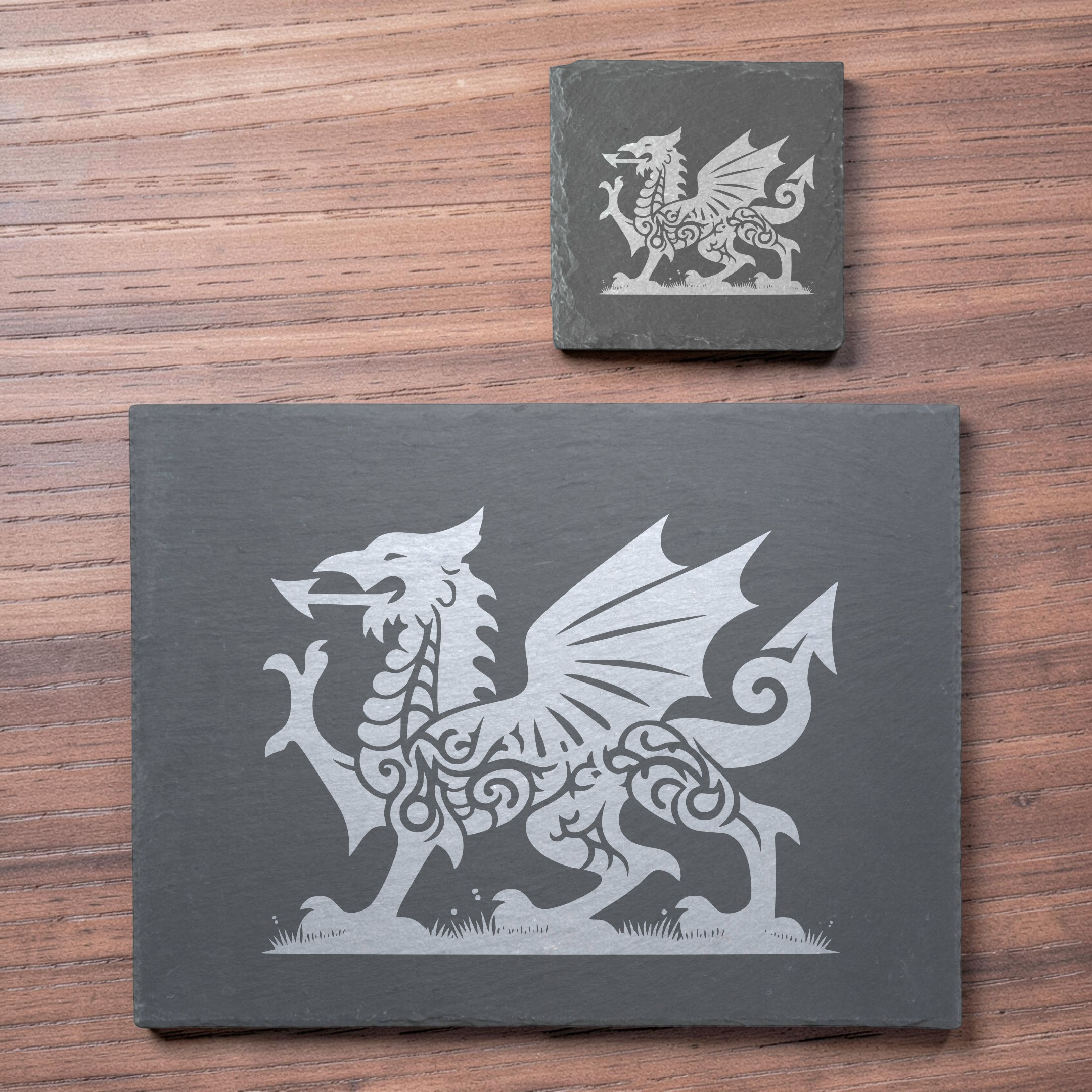 Welsh Dragon Pattern Themed Slate Placemat