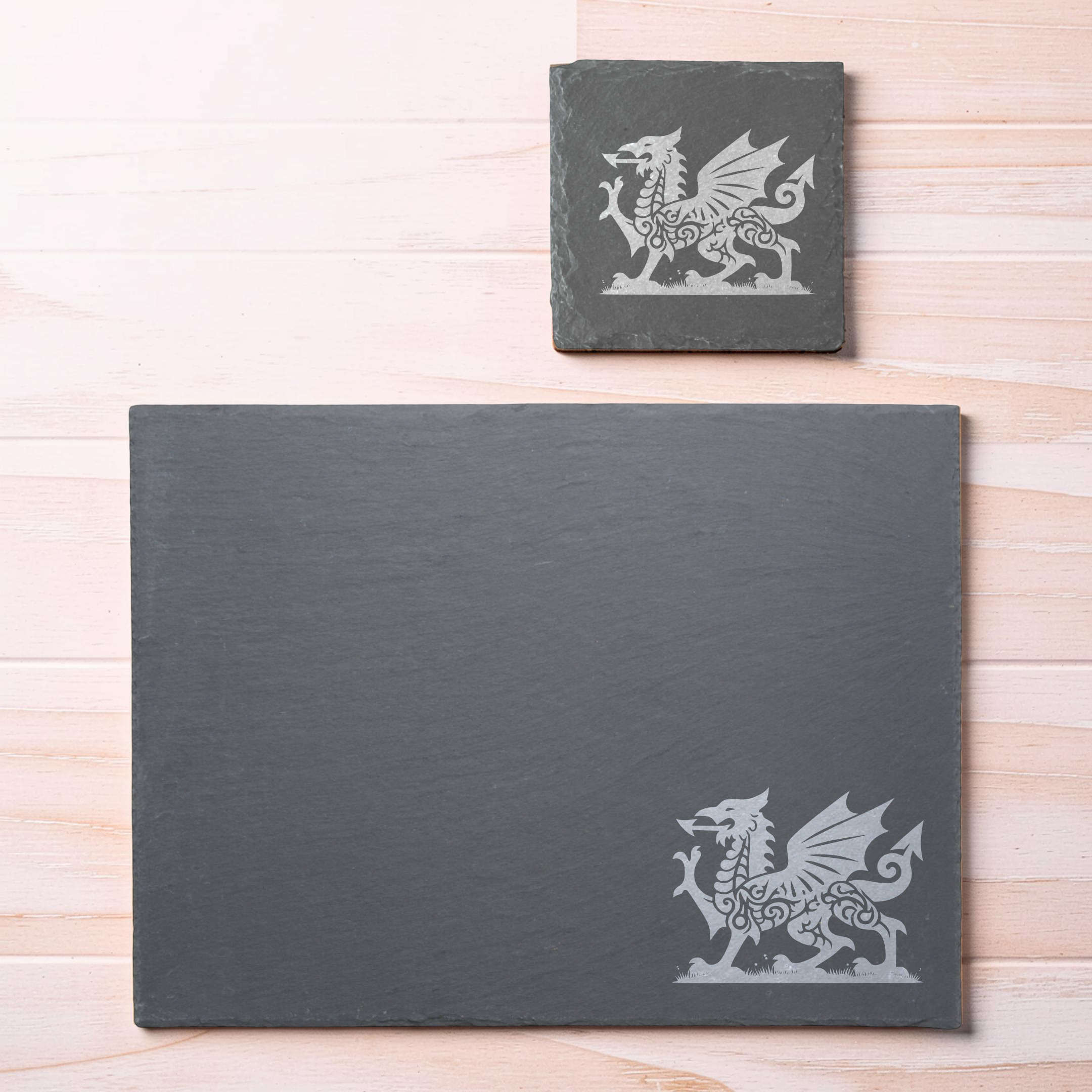 Welsh Dragon Pattern Themed Slate Placemat