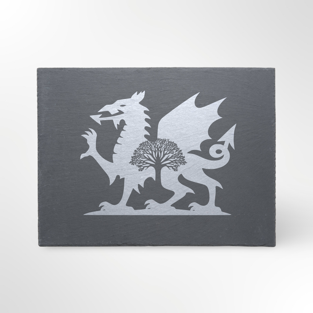 Welsh Dragon Tree Themed Slate Placemat #1