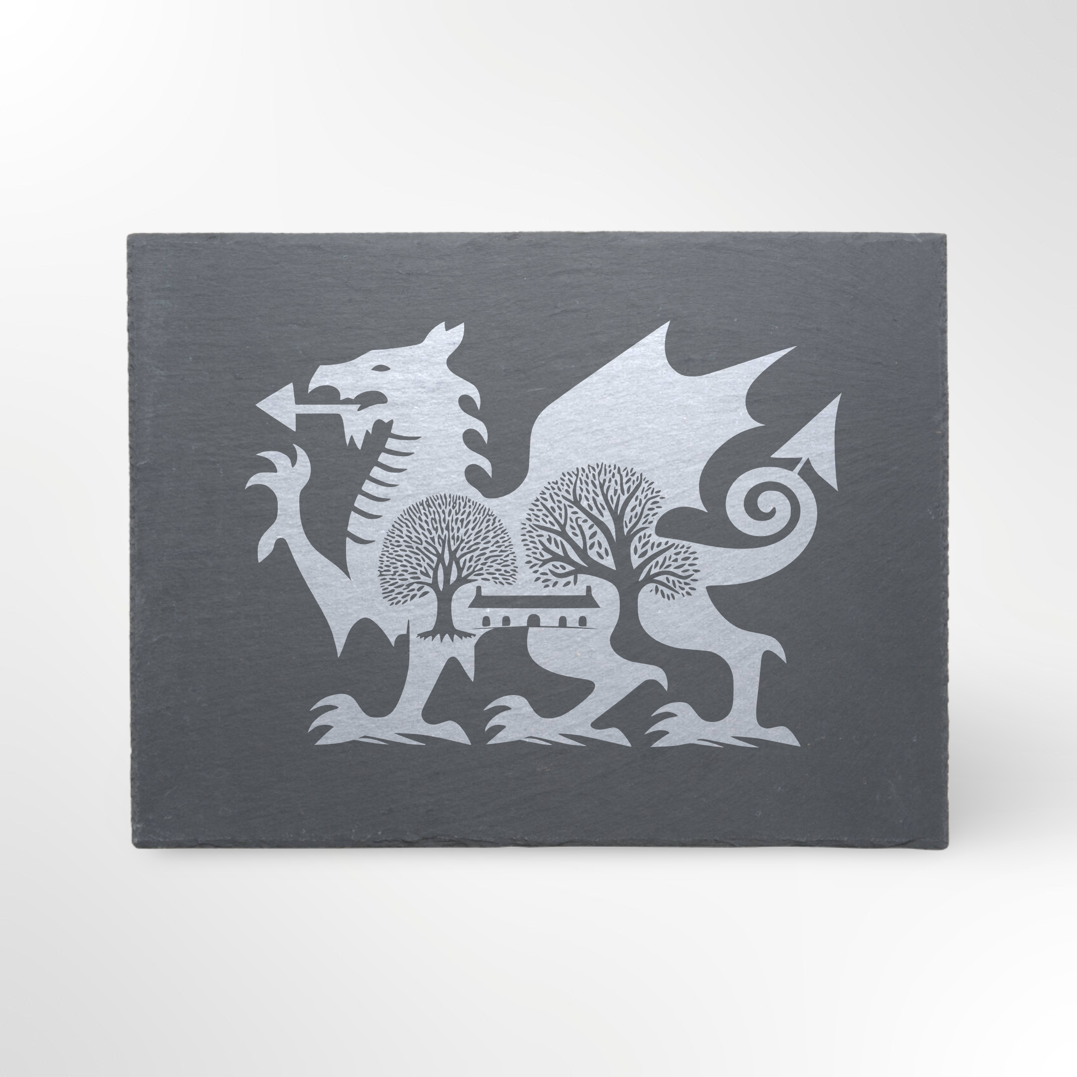 Welsh Dragon Tree Themed Slate Placemat #2