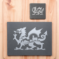 Welsh Dragon Village Themed Slate Placemat
