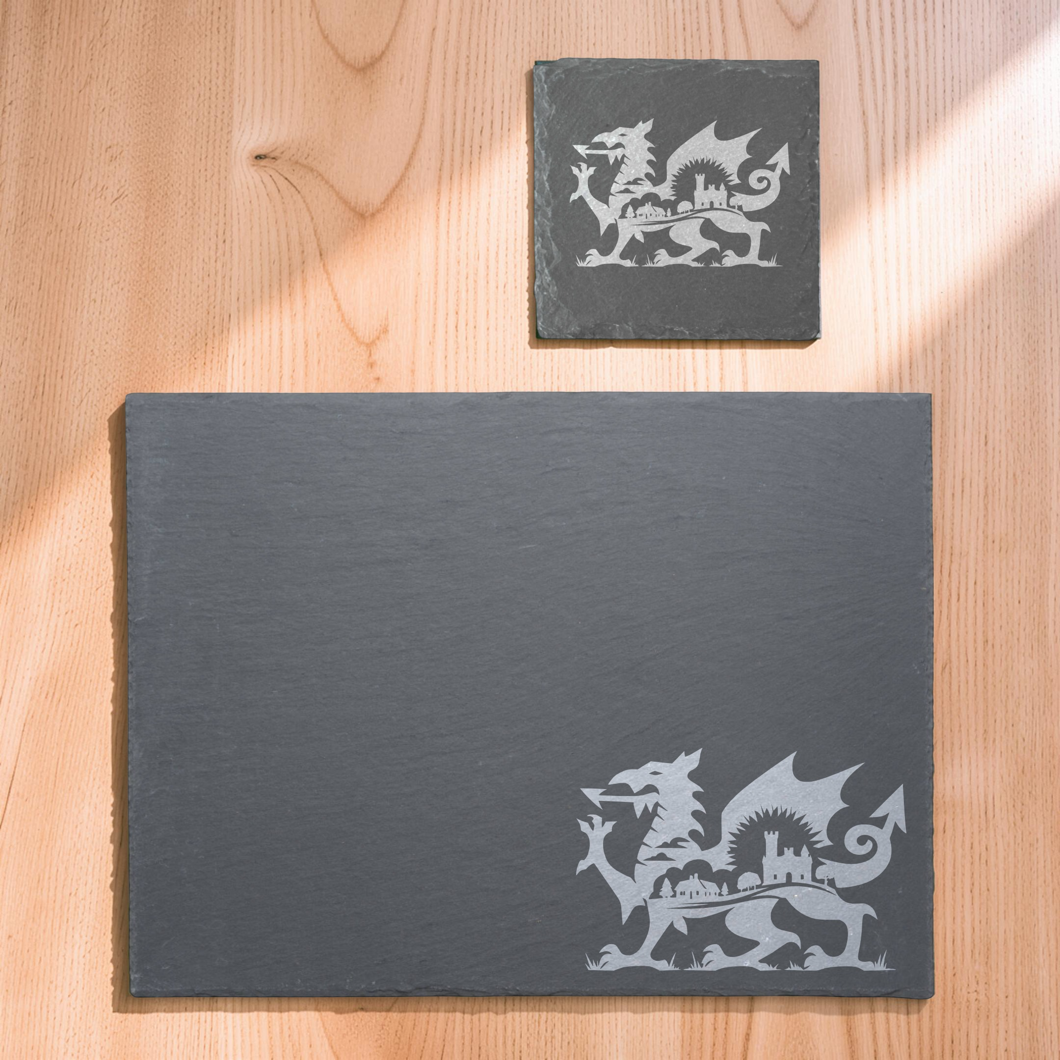Welsh Dragon Village Themed Slate Placemat