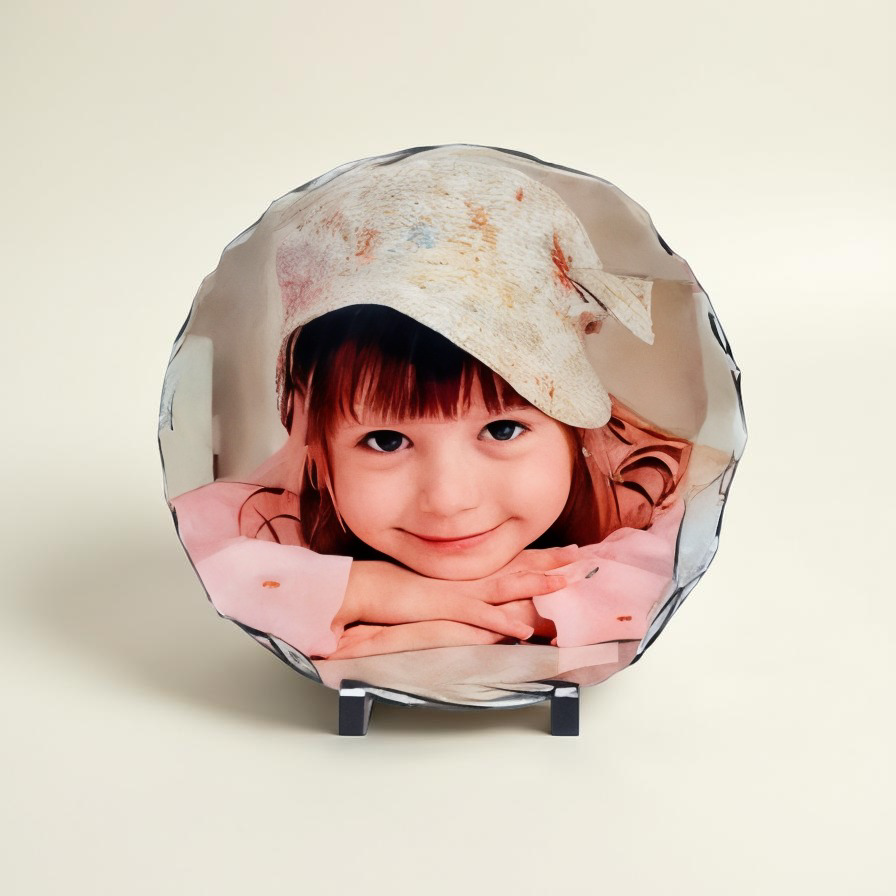 Custom Photo Slate - Round