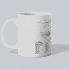 Starship Blueprint Enterprise A Themed Sci-Fi Themed Mug